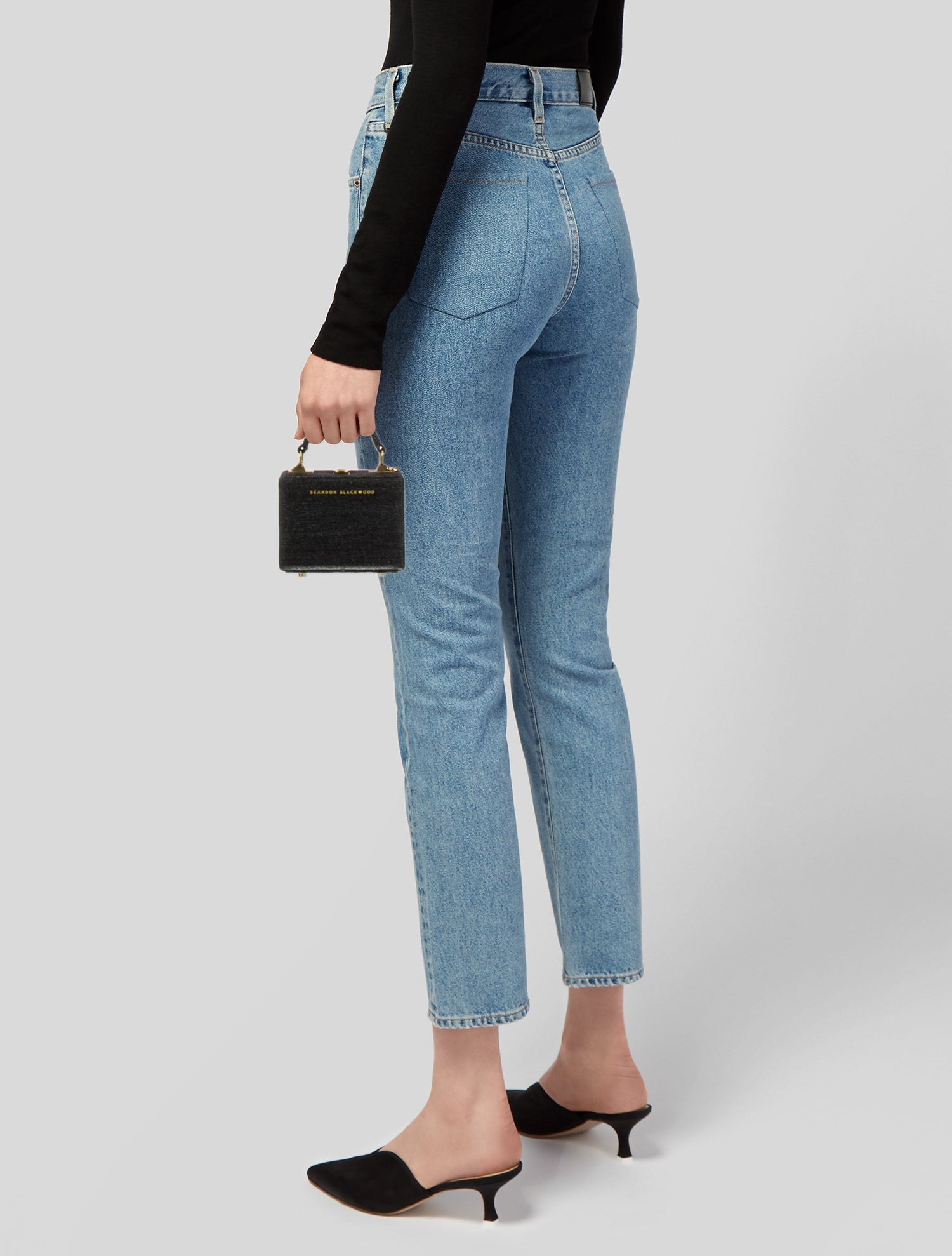 Brandon Blackwood Denim Top Handle Bag