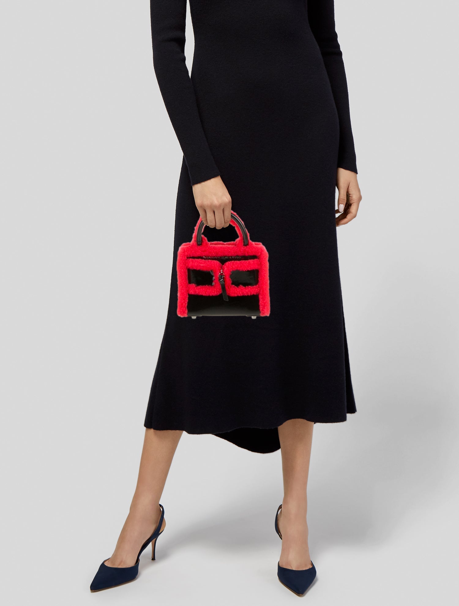 Brandon Blackwood Patent Leather Top Handle Bag