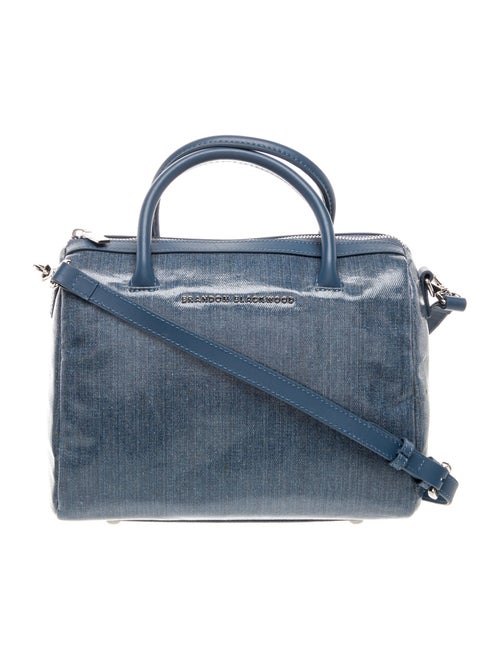 Brandon Blackwood Patent Leather Top Handle Bag