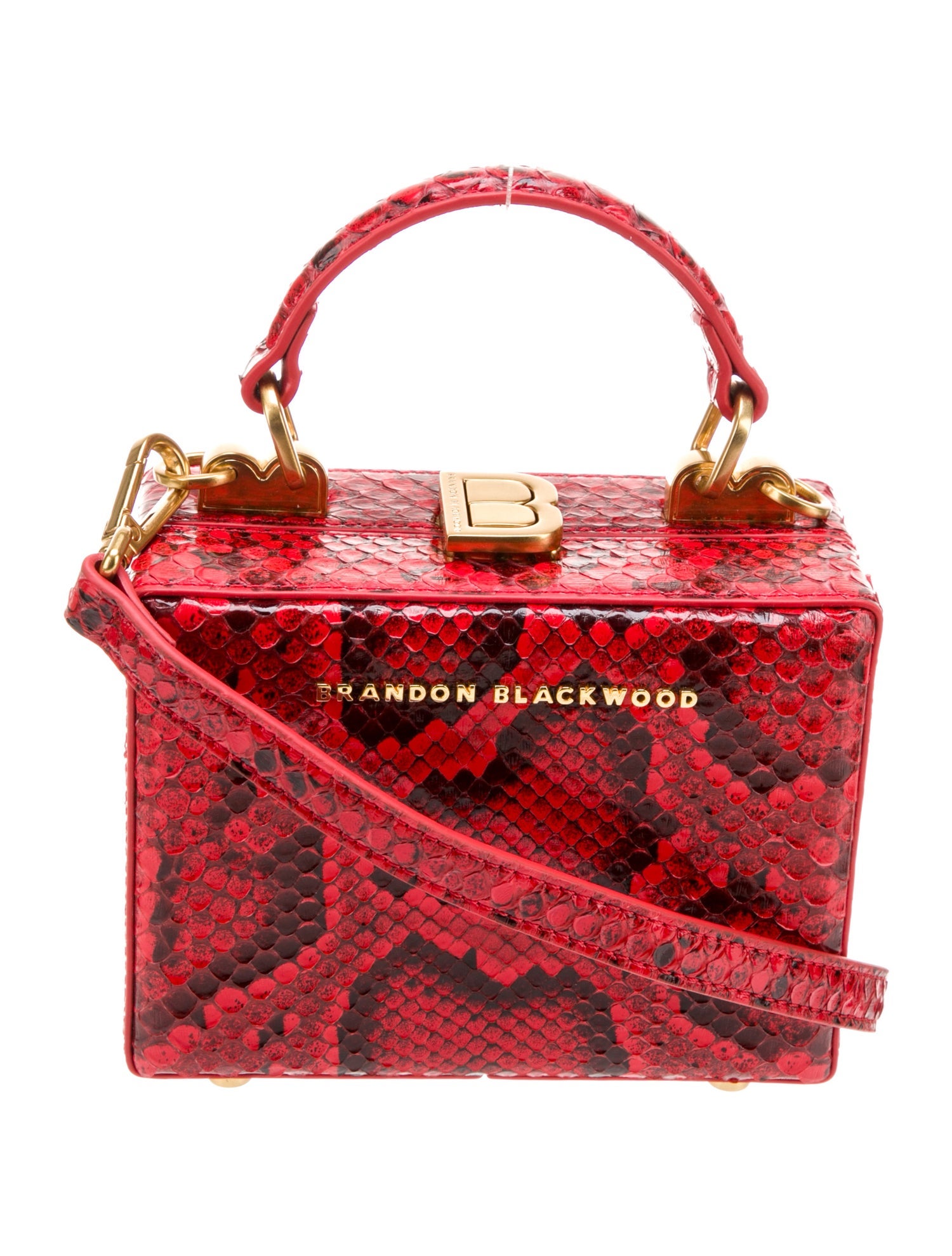 Brandon Blackwood Embossed Leather Top Handle Bag