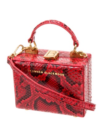 Brandon Blackwood Embossed Leather Top Handle Bag