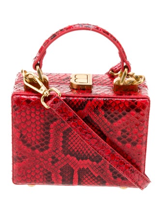 Brandon Blackwood Embossed Leather Top Handle Bag