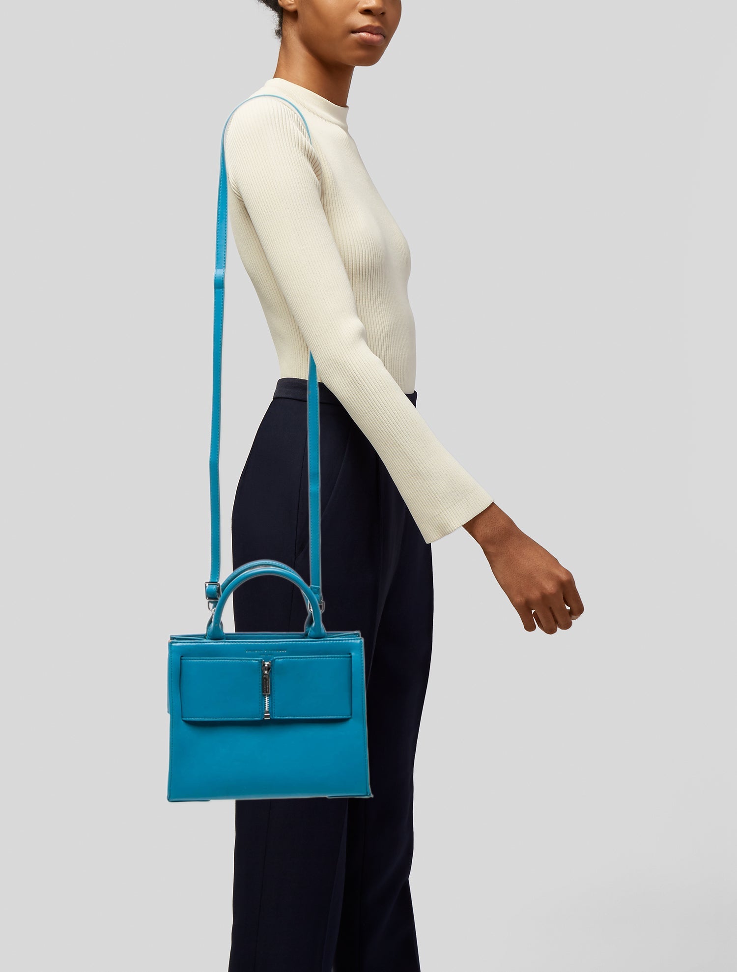 Brandon Blackwood Leather Top Handle Bag