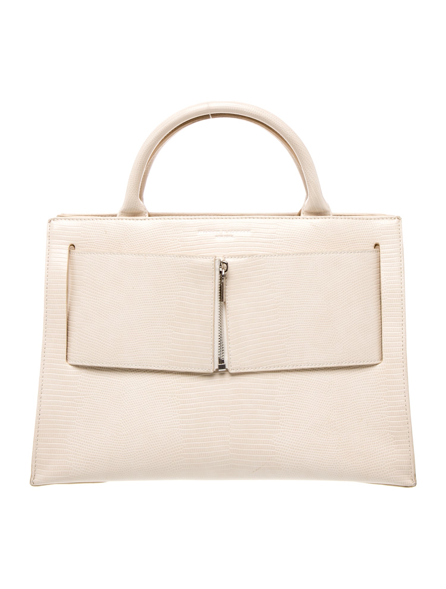 Brandon Blackwood Embossed Leather Top Handle Bag