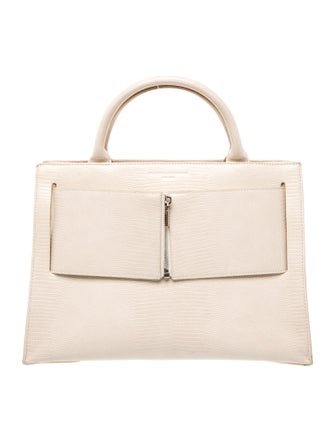 Brandon Blackwood Embossed Leather Top Handle Bag