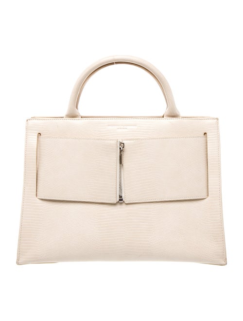 Brandon Blackwood Embossed Leather Top Handle Bag