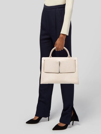 Brandon Blackwood Embossed Leather Top Handle Bag