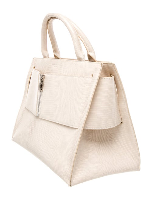 Brandon Blackwood Embossed Leather Top Handle Bag