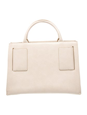 Brandon Blackwood Embossed Leather Top Handle Bag