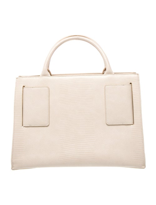 Brandon Blackwood Embossed Leather Top Handle Bag