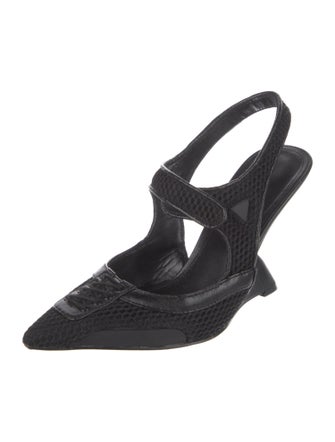 Brandon Blackwood Leather Slingback Pumps