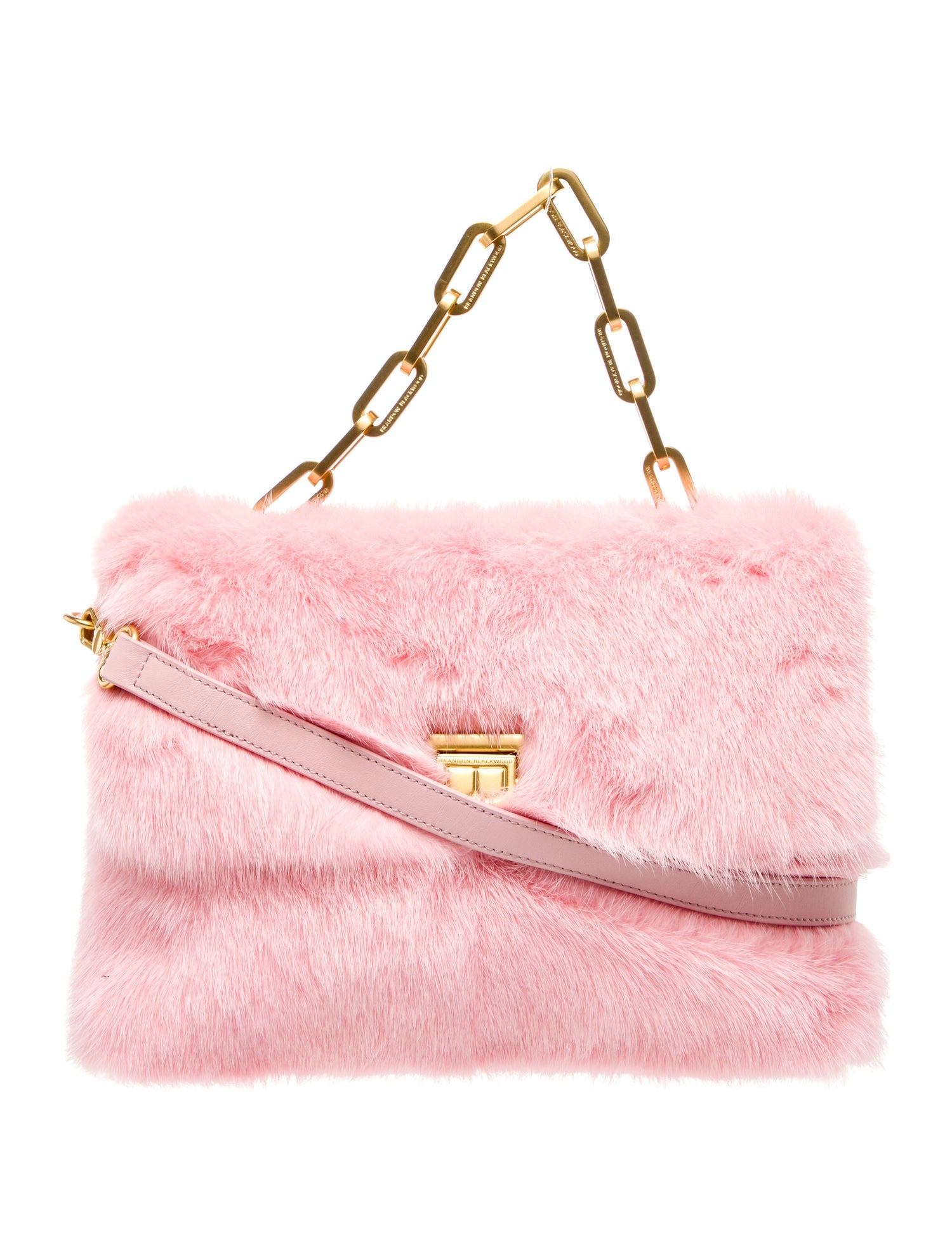 Brandon Blackwood Fur Top Handle Bag