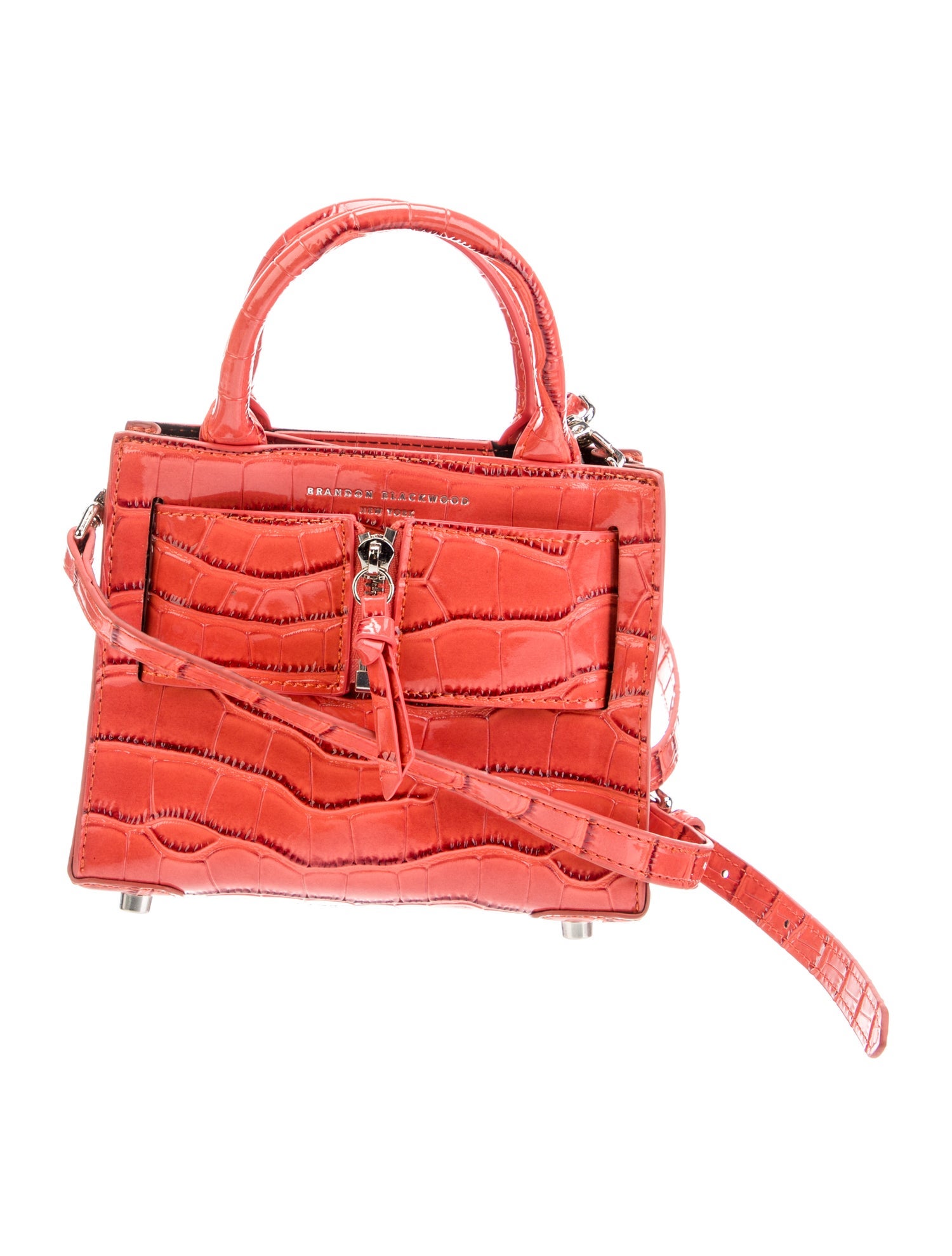 Brandon Blackwood Embossed Leather Top Handle Bag