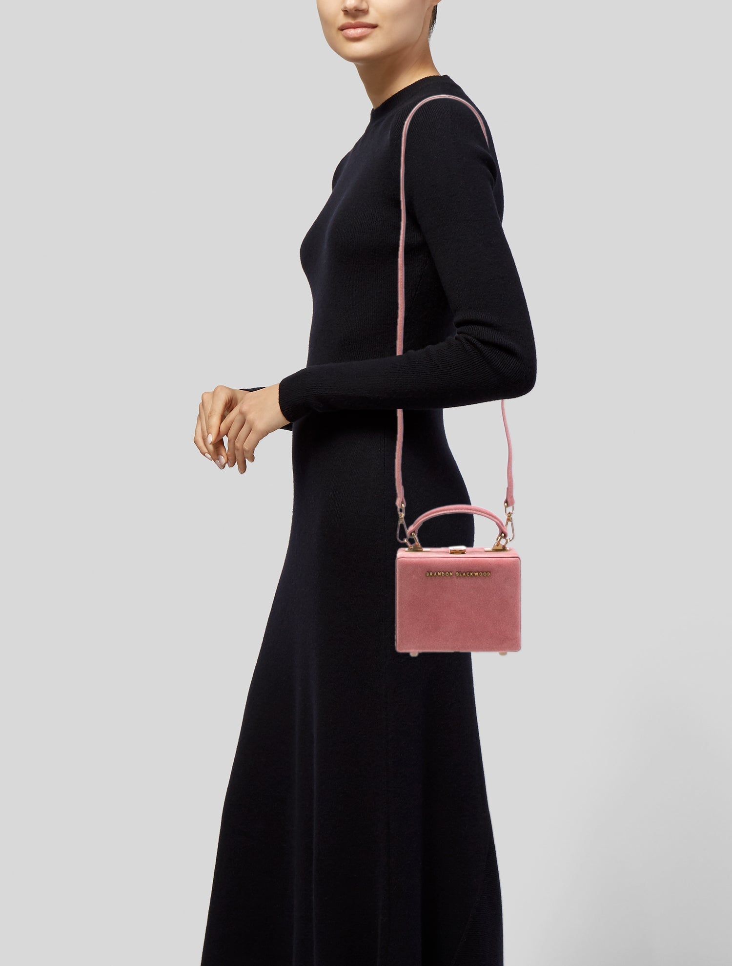 Brandon Blackwood Suede Crossbody Bag