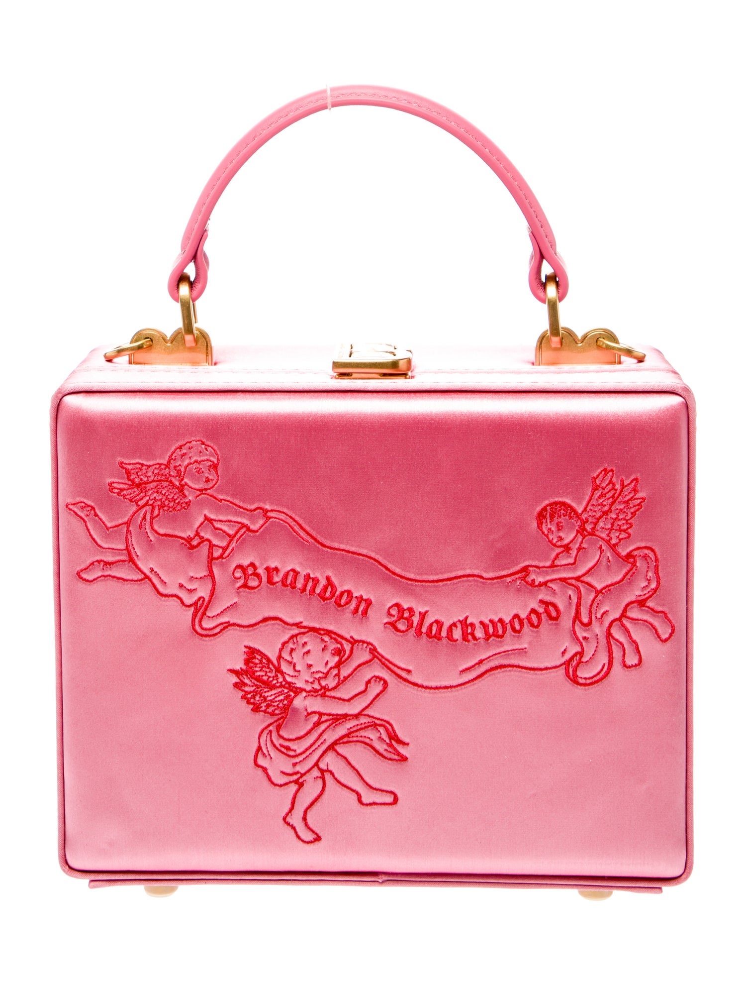 Brandon Blackwood Satin Top Handle Bag