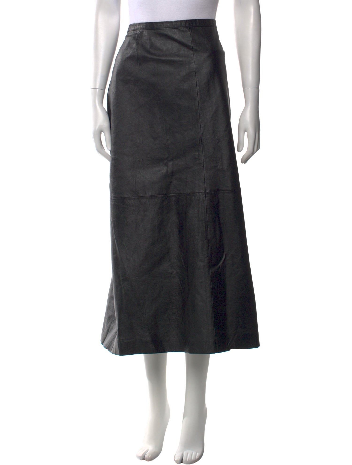 Bagatelle Leather Midi Length Skirt