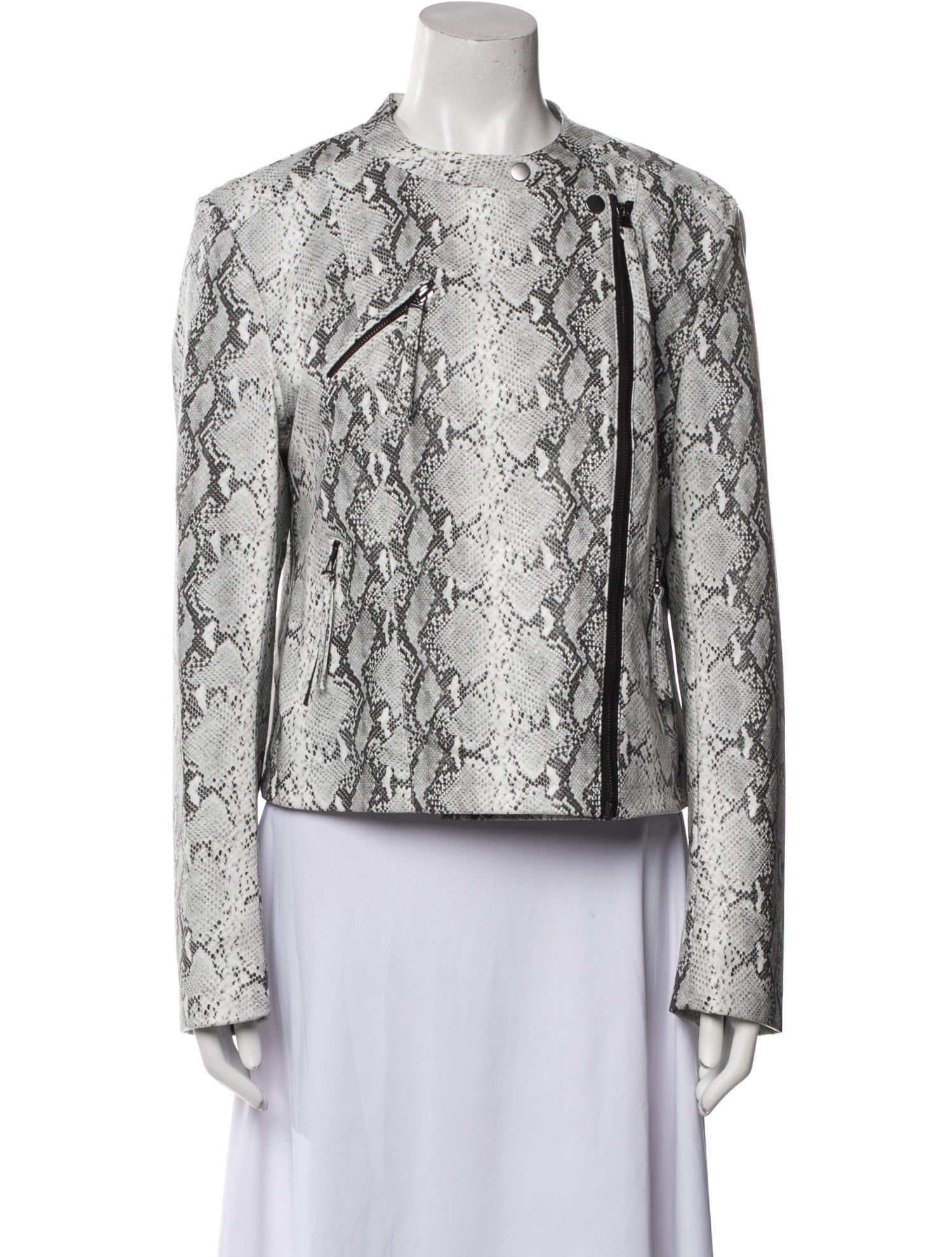 Bagatelle Faux Leather Animal Print Jacket