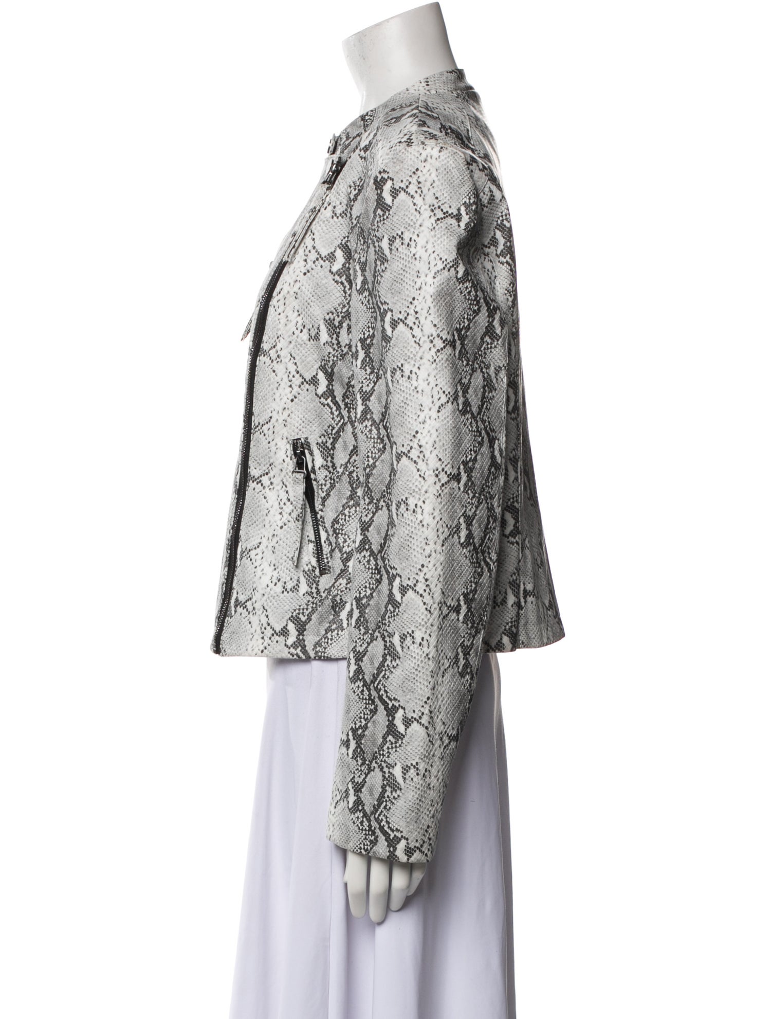 Bagatelle Faux Leather Animal Print Jacket