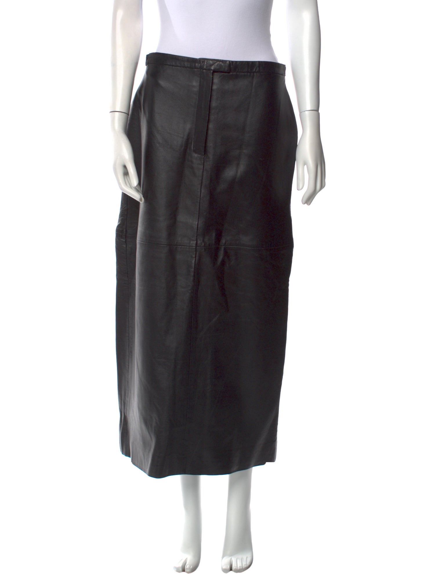 Bagatelle Leather Midi Length Skirt