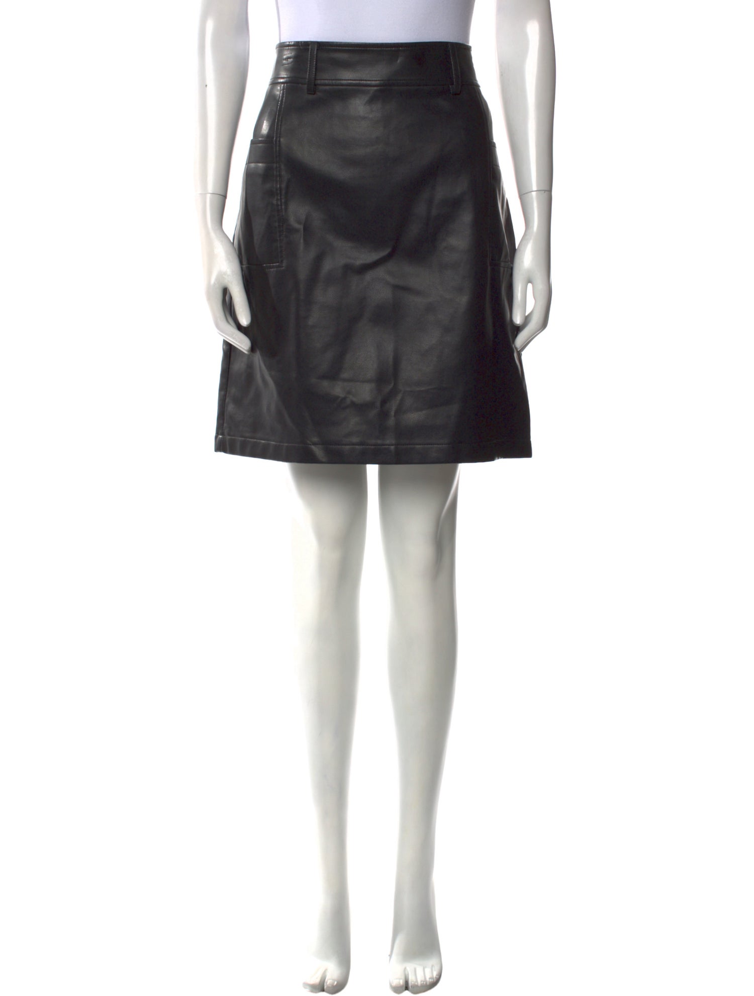 Bagatelle Leather Knee-Length Skirt