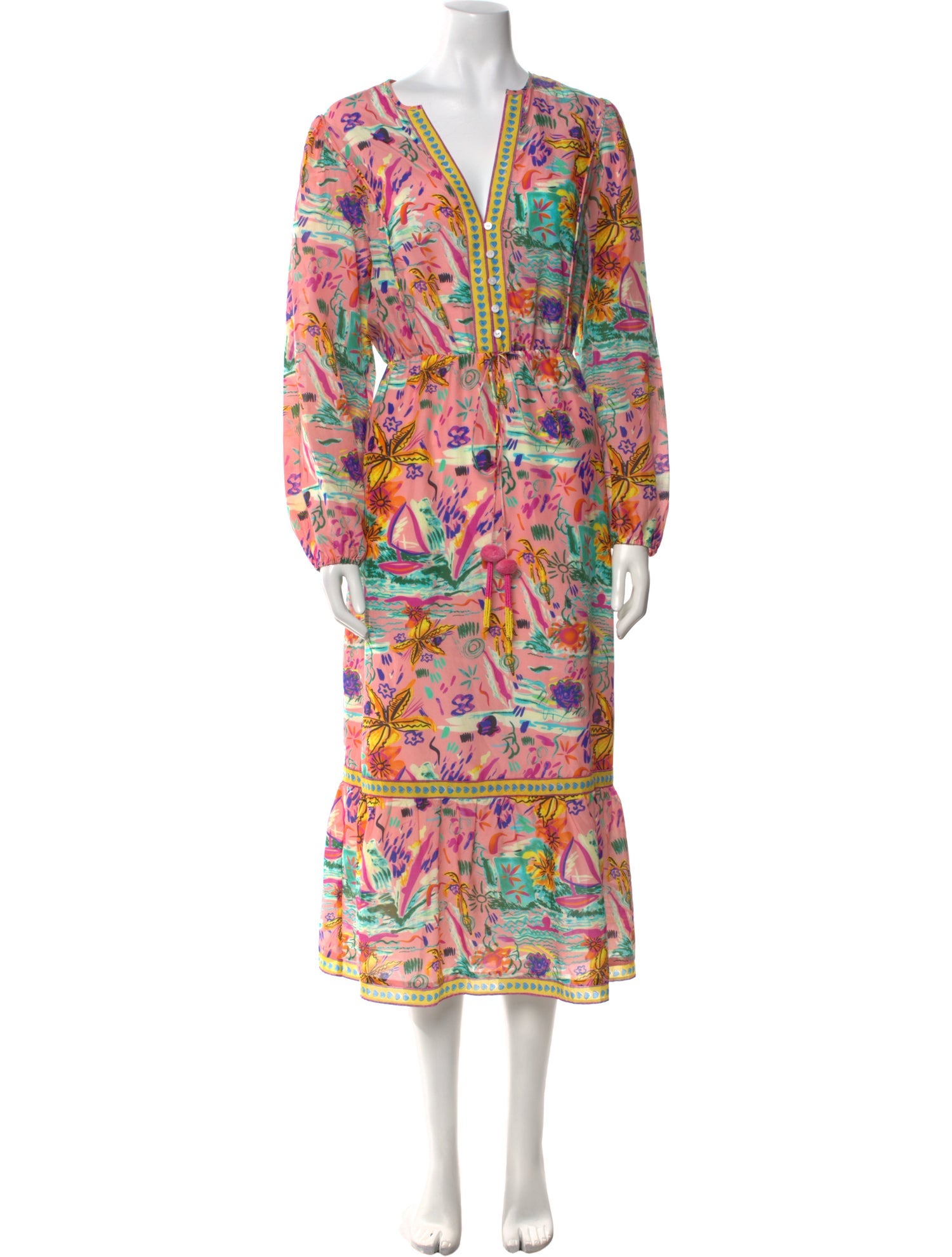 BELL Printed Long Dress w/ Tags