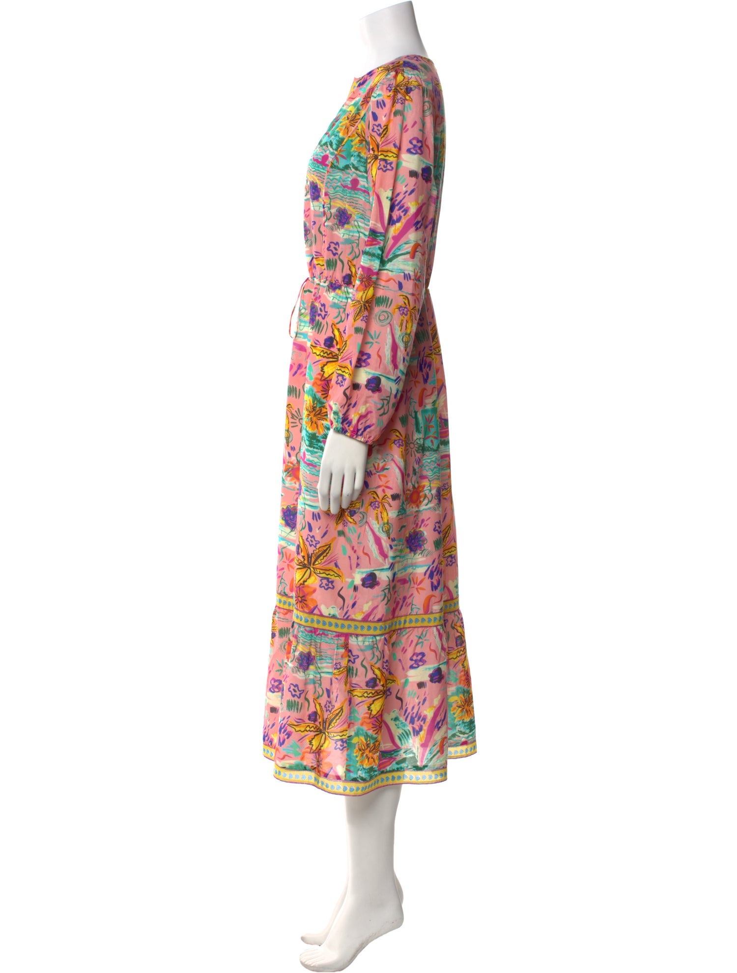 BELL Printed Midi Length Dress w/ Tags