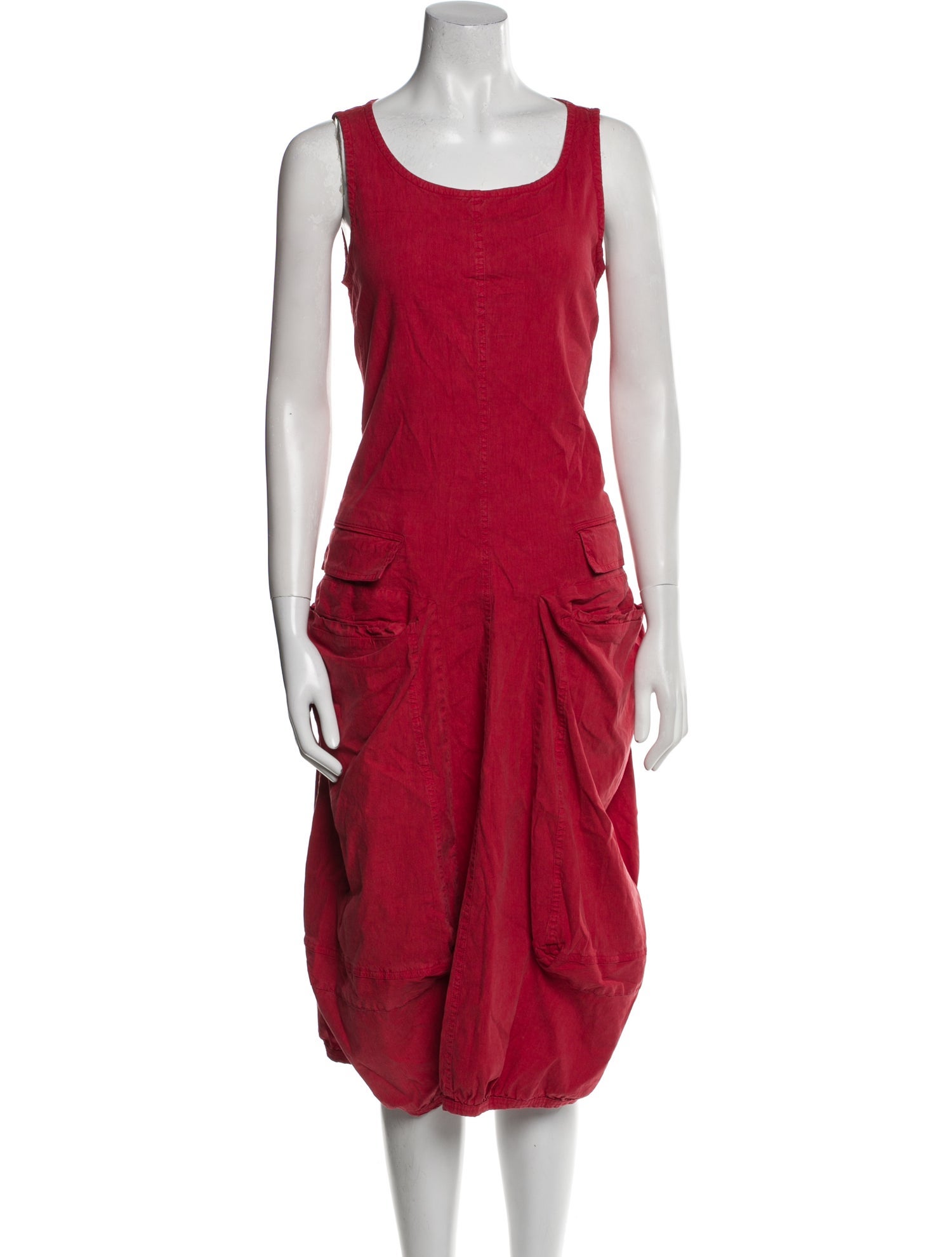 Black label Linen Midi Length Dress