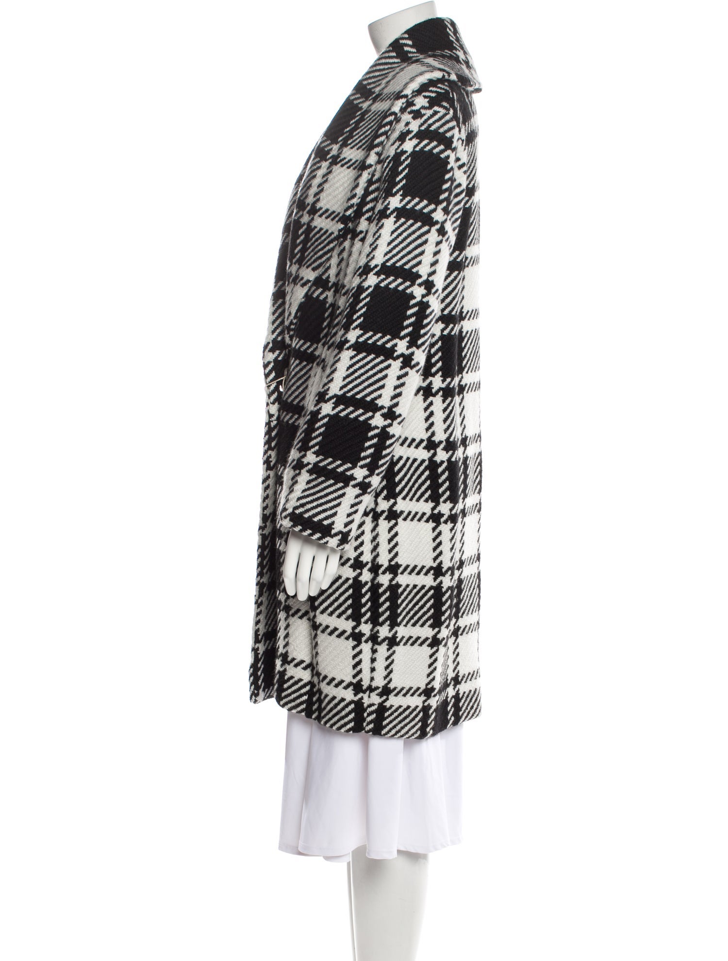 Carla G. Plaid Print Coat w/ Tags