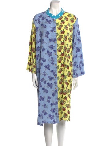 Citron Dresses Floral Print Midi Length Dress XL