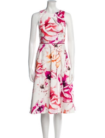 Coast Dresses Floral Print Midi Length Dress US 2 | XS