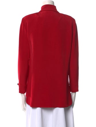 Dana Buchman Long Sleeve Button-Up Top