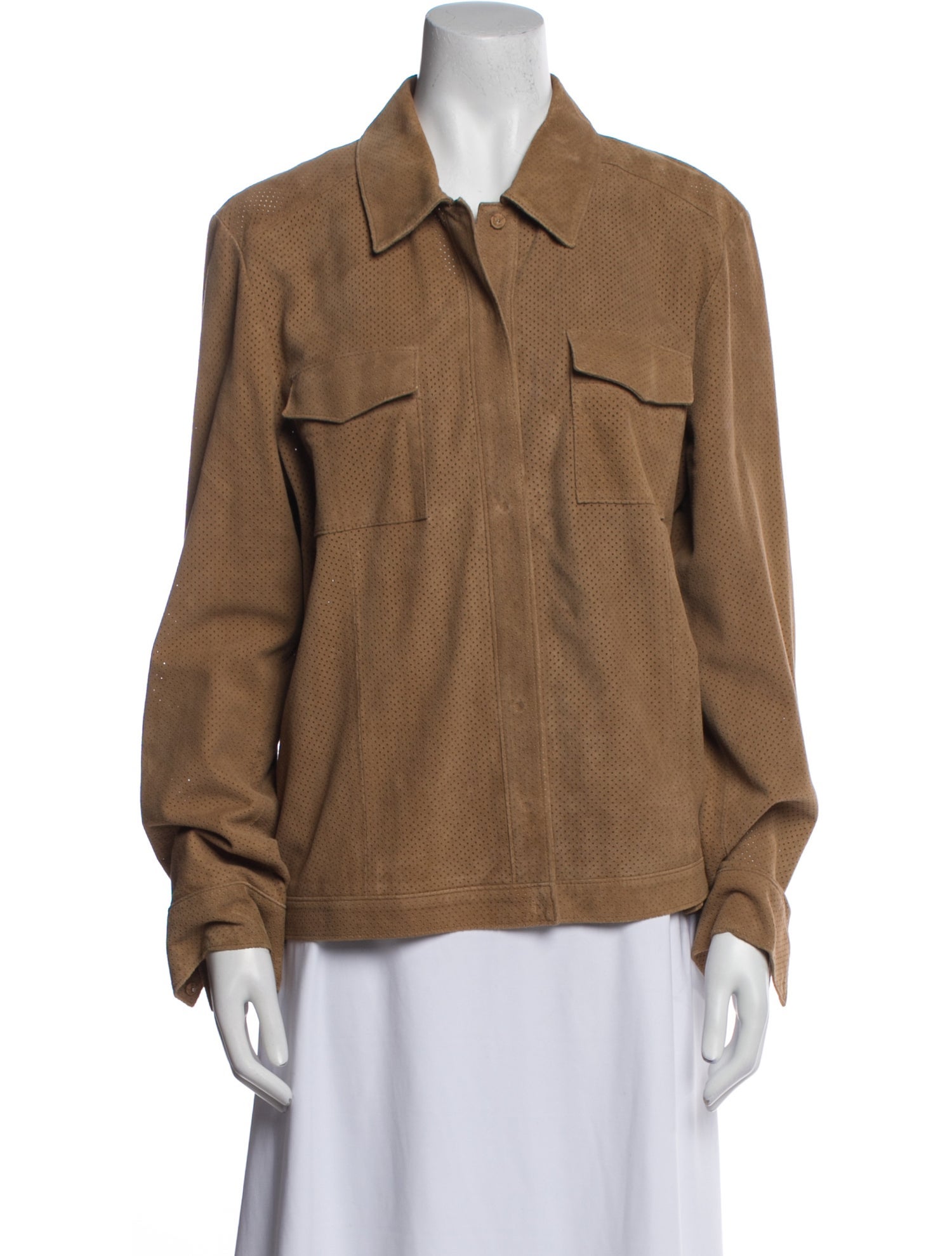 Dana Buchman Leather Utility Jacket