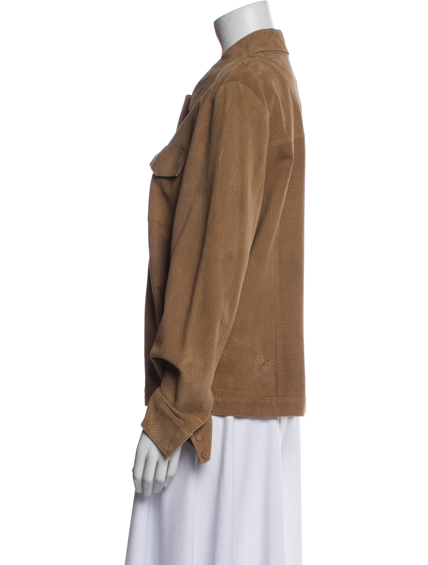 Dana Buchman Leather Utility Jacket