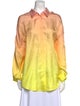 DMN Silk Long Sleeve Button-Up Top