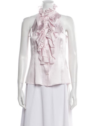 DMN Silk Turtleneck Blouse