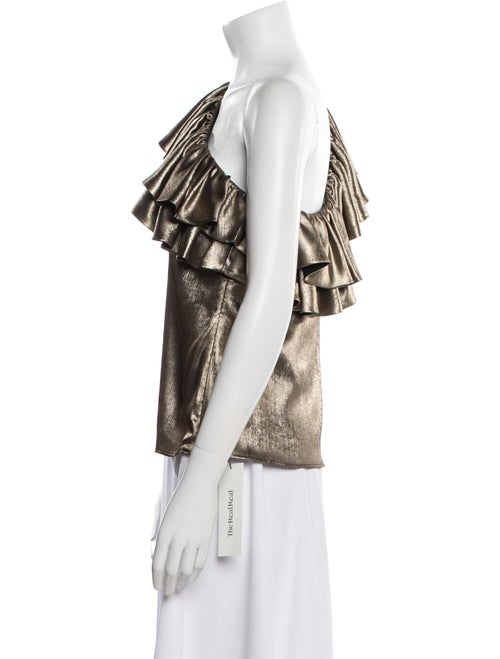 DMN One-Shoulder Short Sleeve Blouse