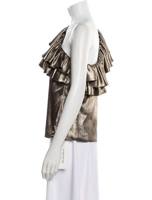 DMN One-Shoulder Short Sleeve Blouse