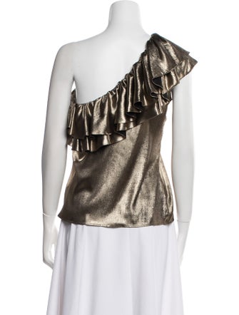 DMN One-Shoulder Short Sleeve Blouse