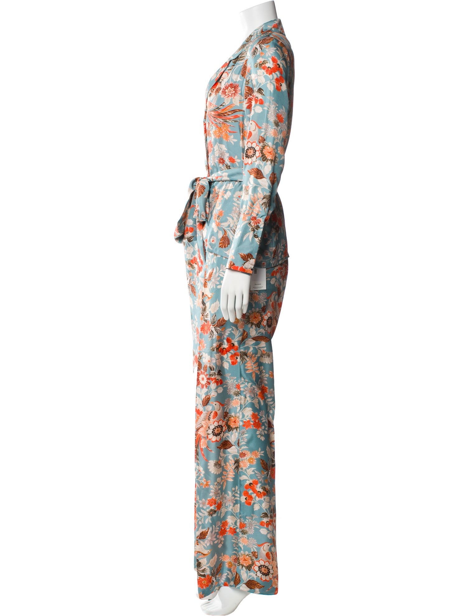DMN Silk Floral Print Pantsuit