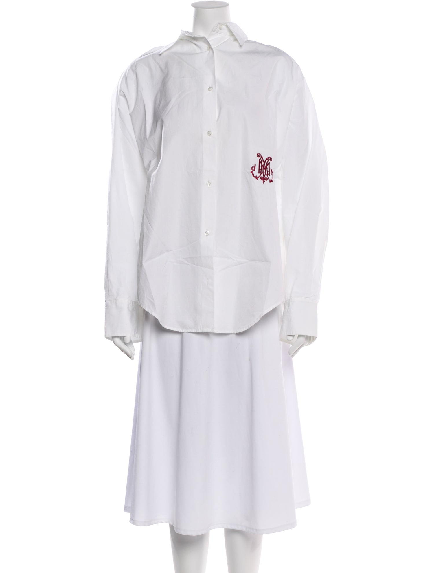 DMN Long Sleeve Button-Up Top