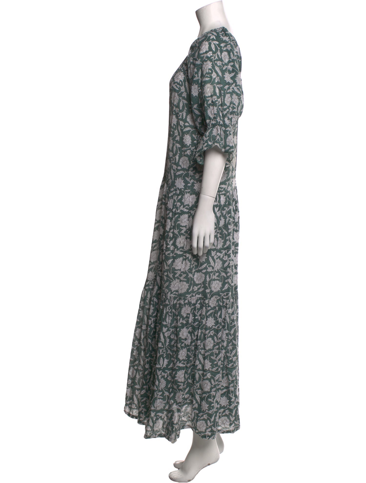 Daughters of India Floral Print Long Dress