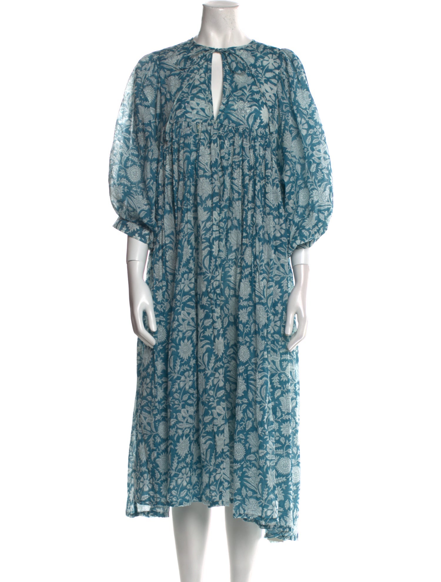 Daughters of India Floral Print Midi Length Dress