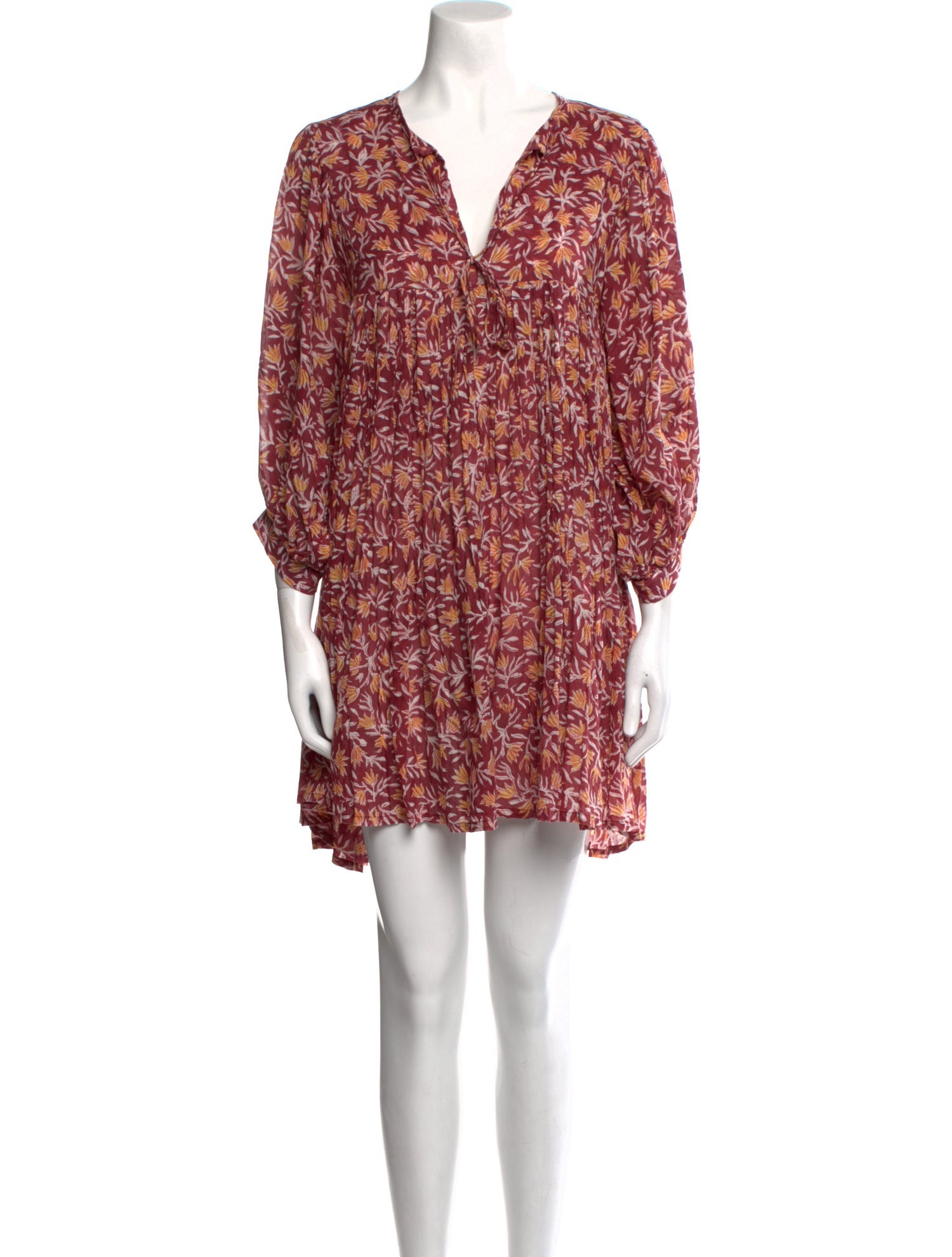Daughters of India Floral Print Mini Dress