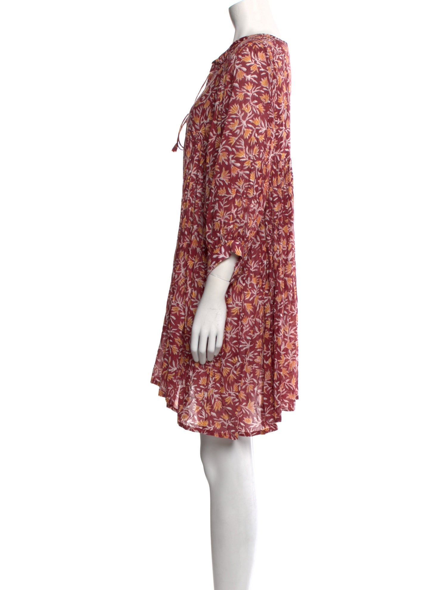 Daughters of India Floral Print Mini Dress