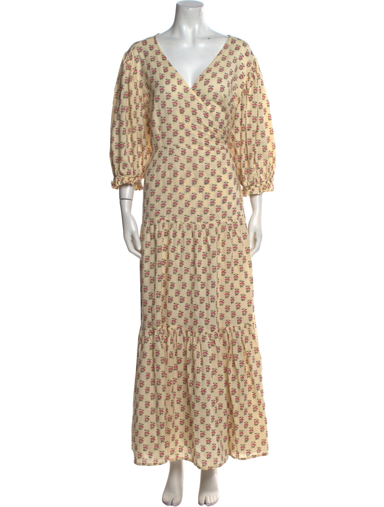 Daughters of India Floral Print Long Dress