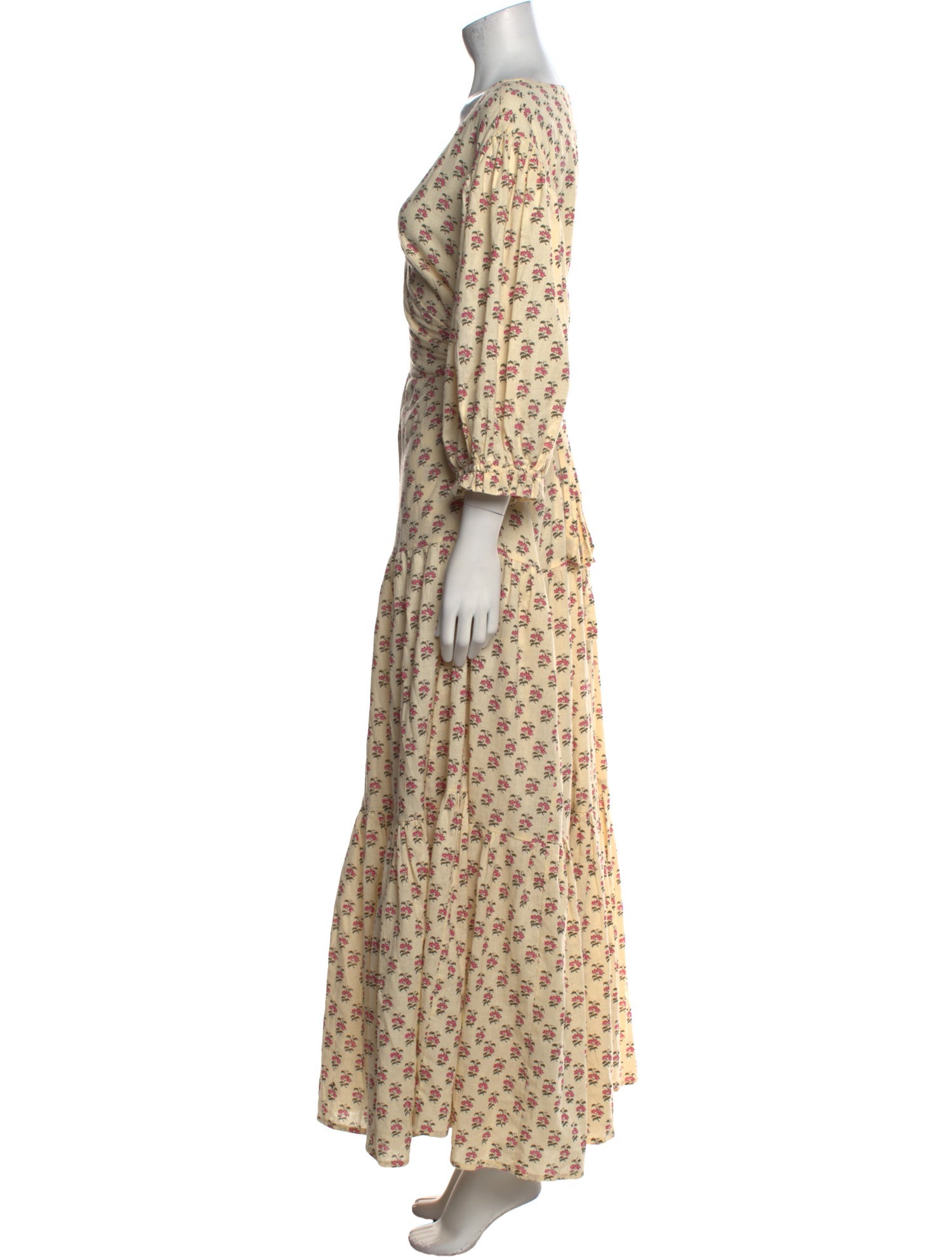 Daughters of India Floral Print Long Dress