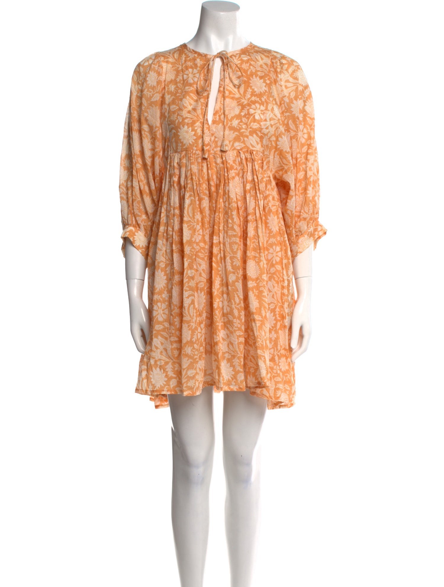 Daughters of India Floral Print Mini Dress