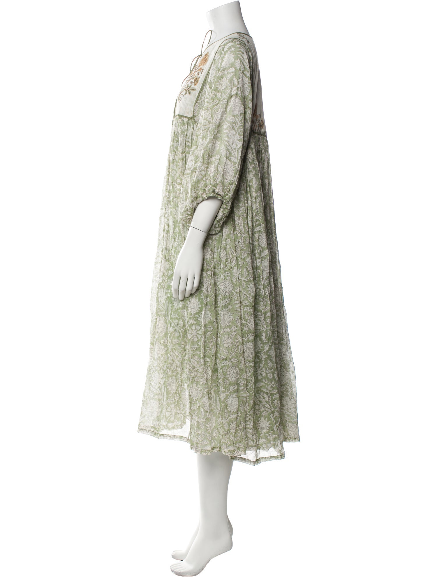 Daughters of India Paisley Print Midi Length Dress