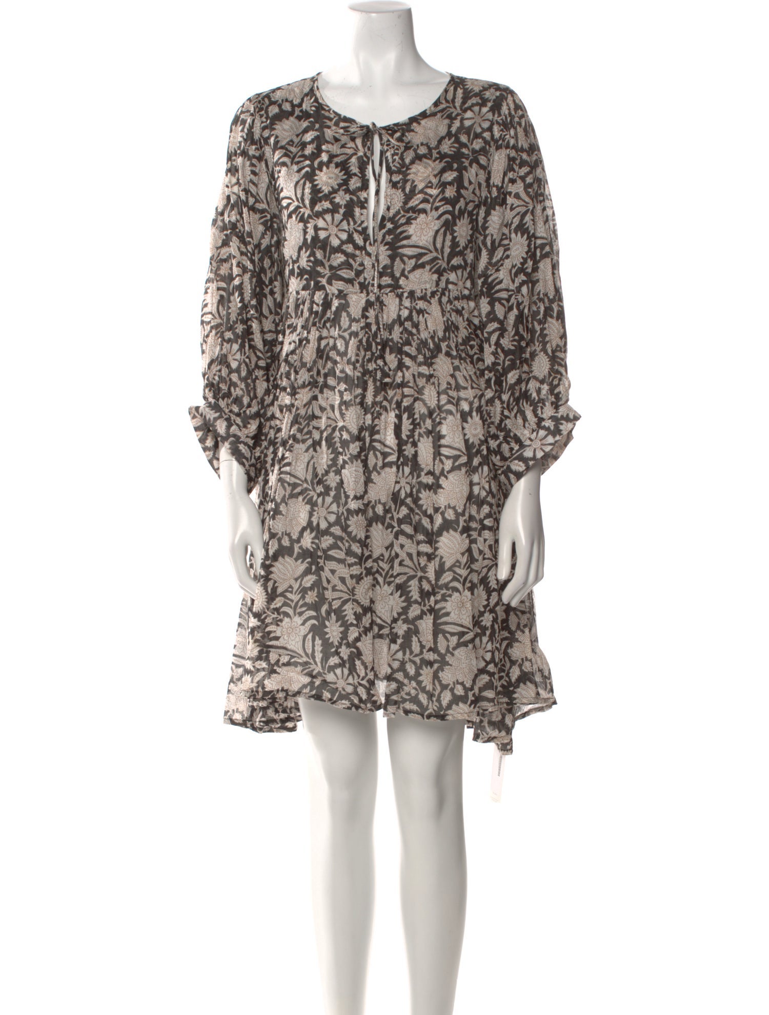 Daughters of India Floral Print Knee-Length Dress