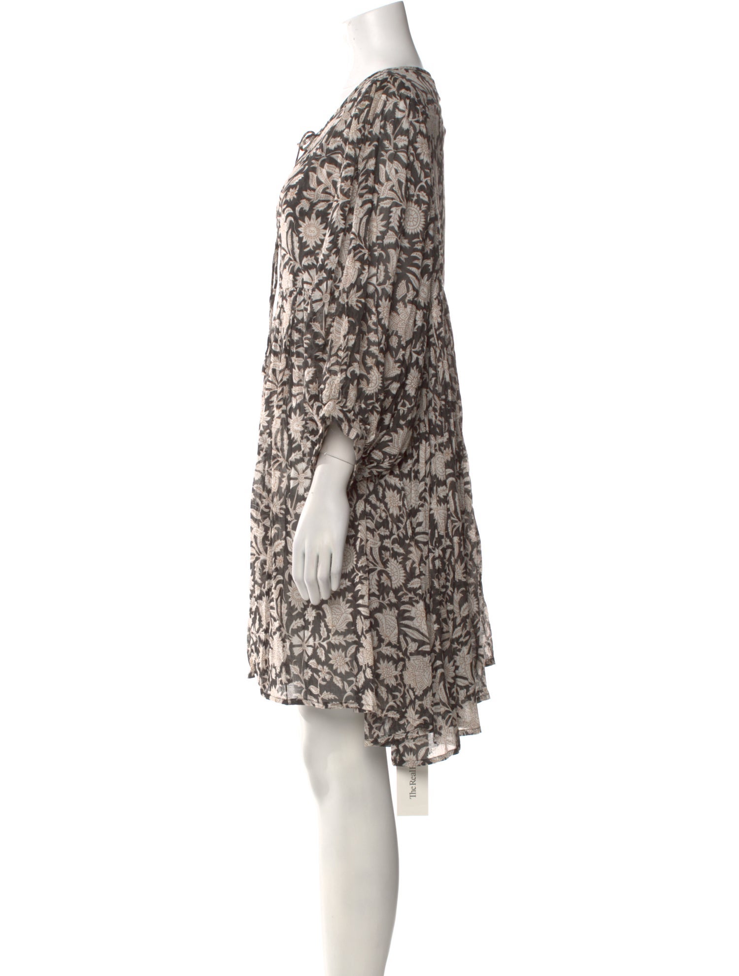 Daughters of India Floral Print Knee-Length Dress